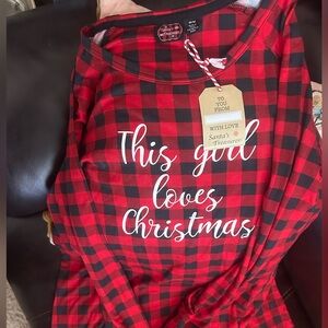 Cozy Red Plaid Women's Nightgown